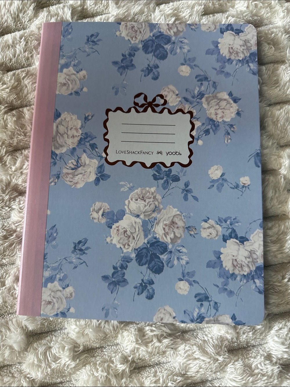 LoveShackFancy Floral Notebook in Blue & Pink - Picture 2 of 7
